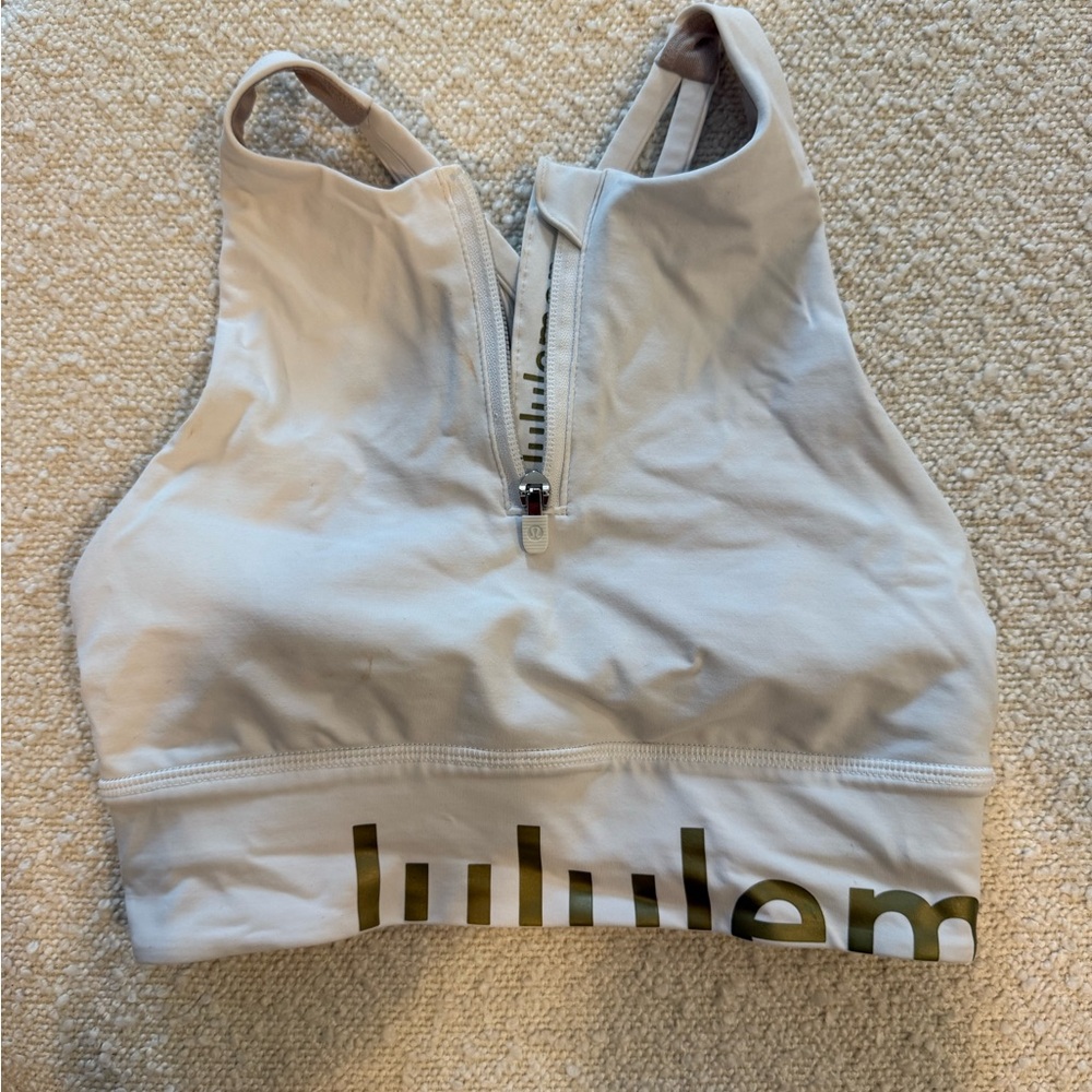 Lululemon Athletica White Swim Top with Racerback